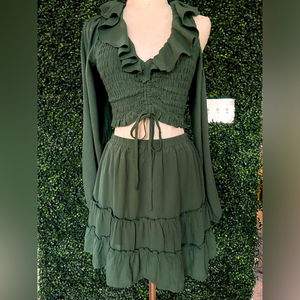 Asymetrical 2 piece skirt set